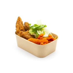 ECCO 750ml Rectangular Kraft Bowl