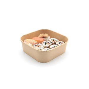 ECCO 1000ml Kraft Square Bowl