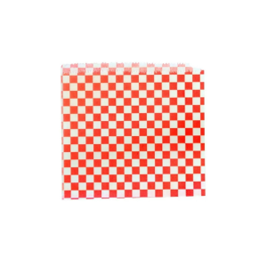 ECCO Open 2 Sides - Red Gingham Greaseproof Bag