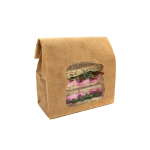 ECCO Laminated Kraft Window Sandwich Bag