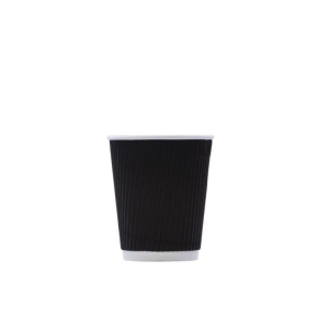 ECCO 12oz Black Ripple Cup
