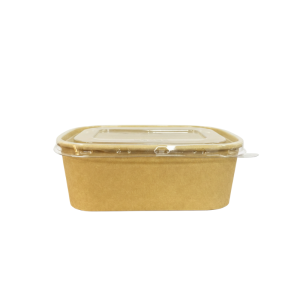 ECCO Rectangular kraft paper bowl 580ml