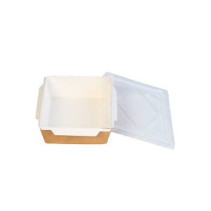 ECCO 1200 ml kraft paper box with snap lid