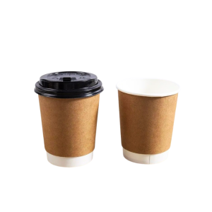 ECCO 2-layer paper cups with lid for coffee tea